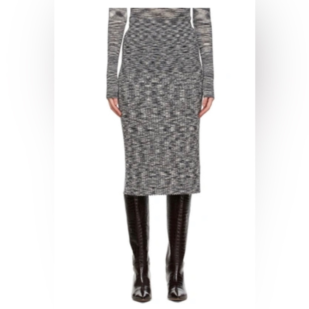 Grey wool Joseph midi skirt